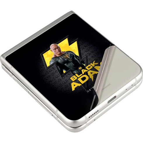 DC Comics Black Adam Movie Art Character and logo Galaxy Z Flip3 5G Skin